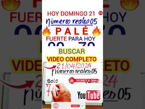 Números para hoy DOMINGO 21/04/2024 #números_reales_05_hoy #dineroparahoy #análisisdehoy #loteria