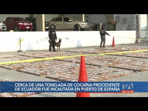 Se incautó una tonelada de cocaína procedente de Ecuador en España