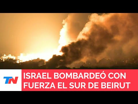 Israel bombardeó con intensidad suburbios ubicados al sur de Beirut