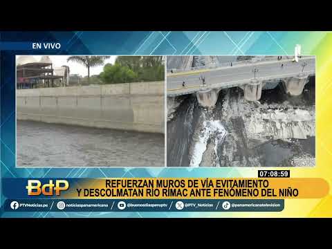 Refuerzan muros de vía Evitamiento y descolmatan río Rímac ante llegada de El Niño