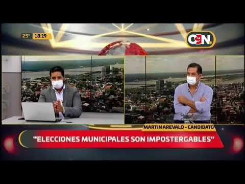 Elecciones municipales: Tribunal reconfirmó chapa a Martín Arévalo