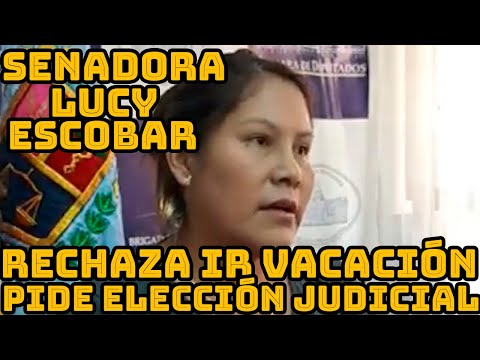 SENADORA LUCY ESCOBAR SE PRONUNCIA SOBRE LA SUSPENSIÓN DEL RECESO PARLAMENTARIO DE BOLIVIA..