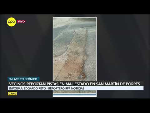 SMP: vecinos reclaman por pista en pésimo estado cerca del Hospital Cayetano Heredia [VIDEO]