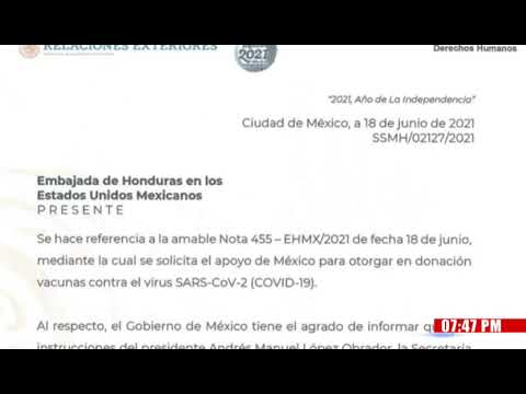 Gobierno de México confirma donación de 154,100 dosis de la vacuna AstraZeneca