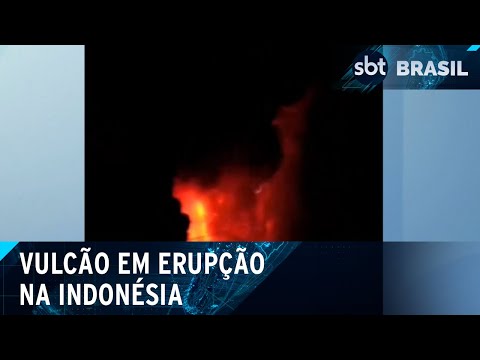 Vulcão obriga pessoas abandonarem região na Indonésia | SBT Brasil (17/04/24)