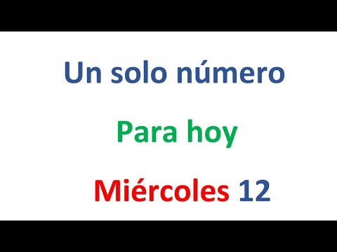 Un solo número para hoy Miércoles 12 de FEBRERO, EL CAMPEÓN DE LOS NÚMEROS