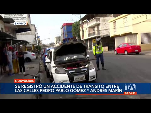 Se registró un fuerte accidente de tránsito en Guayaquil