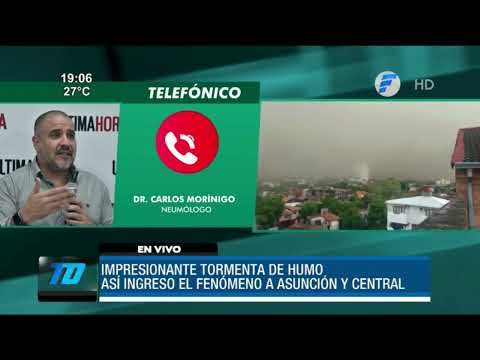 Impresionante tormenta de humo invadió Asunción y Central