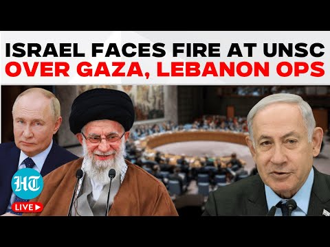 Israel’s Gaza, Lebanon Ops LIVE At UNSC | Netanyahu Faces Joint Attack From Palestine, Russia, China