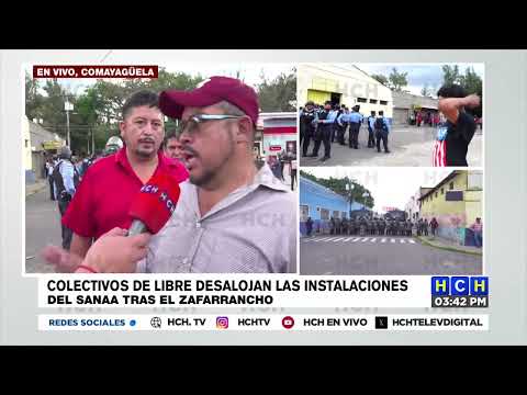 ¡Desalojados! Policía Nacional toma el control de las instalaciones del SANAA