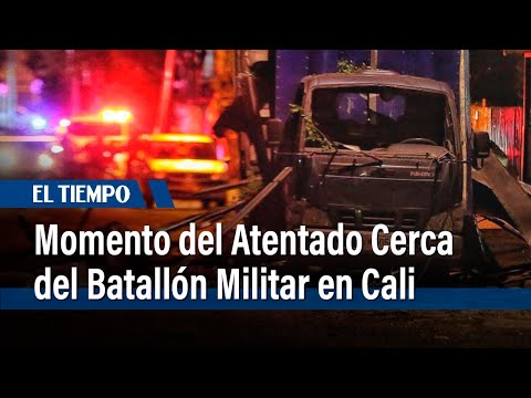 Este es el video del momento exacto cuando se produjo el atentado cerca a batallón militar en Cali