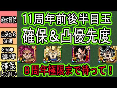 【ドッカンバトル】11周年前後半目玉キャラ確保キャラ&凸優先度ランキング!8周年極限(2月末)まで絶対待ってください!絶対凸交換しないで!「DAIMA4・DAIMA3・リバ4・リバ兆ブルー」