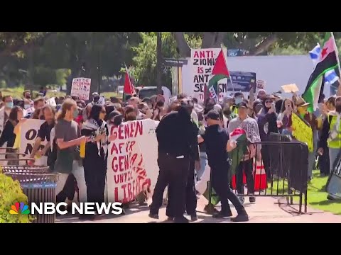More college campus protest arrests over war in Gaza, tensions spill over at UCLA