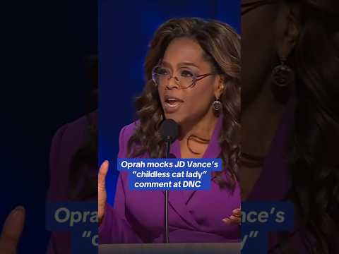 Oprah Winfrey mocks JD Vance's childless cat lady comment #shorts