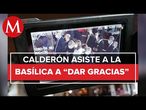 Calderón reaparece en la Basílica tras superar covid; vengo a dar gracias por la vida, dice