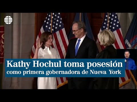 Kathy Hochul toma posesión como primera gobernadora de Nueva York