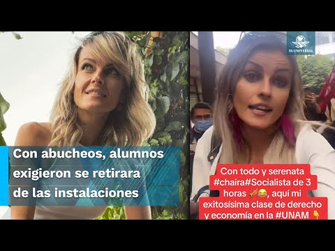 Gloria Álvarez, influencer ultraderechista, abandona la UNAM entre abucheos e insultos