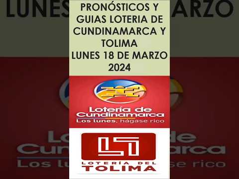 NÚMEROS PARA HOY LOTERIA DE CUNDINAMARCA Y TOLIMA LUNES 18 DE MARZO 2024 #shorts