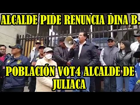 JULIACA ALCALDE OSCAR CACERES PIDE LA RENUNCIA DE DINA BOLUARTE..
