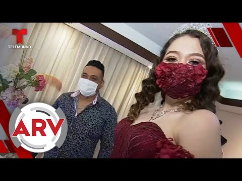 Cubrebocas glamurosas: la nueva tendencia de moda entre quinceañeras | Al Rojo Vivo | Telemundo