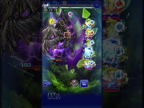 FFRK VS【天竜】バハムート(天命の追想 -戦士I-)(難易度800) ※18.40秒　WAIT設定、確率再発動無し