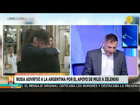 Rusia advirtió a la Argentina por el apoyo de Milei a Zelenskyy ?N8:00? 17-06-24