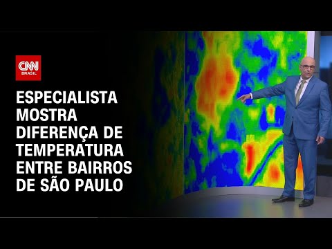 Especialista mostra diferença de temperatura entre bairros de São Paulo | LIVE CNN