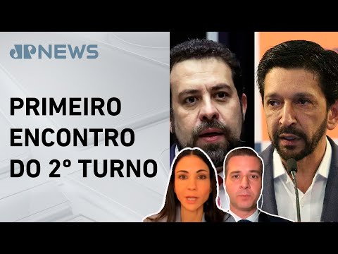 Boulos e Nunes se enfrentam em debate da Band em SP; Amanda e Beraldo comentam