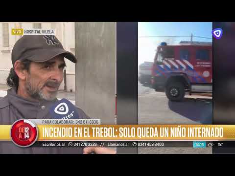 Incendio en El Trebol: sólo queda un niño internado