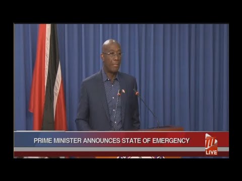 PM Rowley Announces State Of Emergency, 9PM - 5AM Curfew