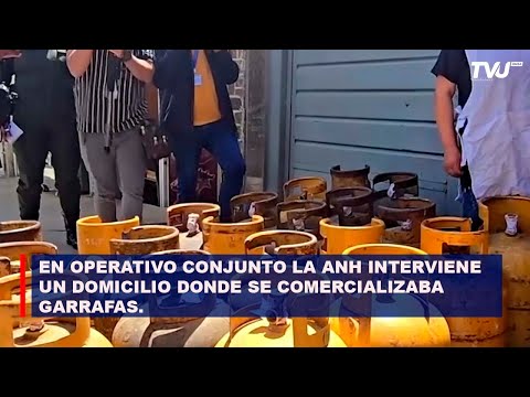 OPERATIVO CONJUNTO LA ANH INTERVIENE UN DOMICILIO DONDE SE COMERCIALIZABA GARRAFAS DE GLP DE FORM