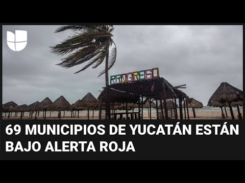 Yucatán comienza a sentir los efectos del huracán Milton: decenas de personas evacuan la costa