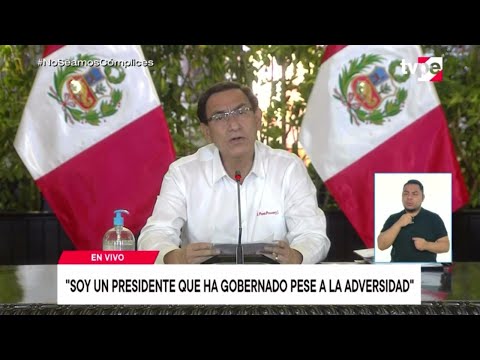 Presidente Martín Vizcarra brinda conferencia de prensa desde Palacio de Gobierno
