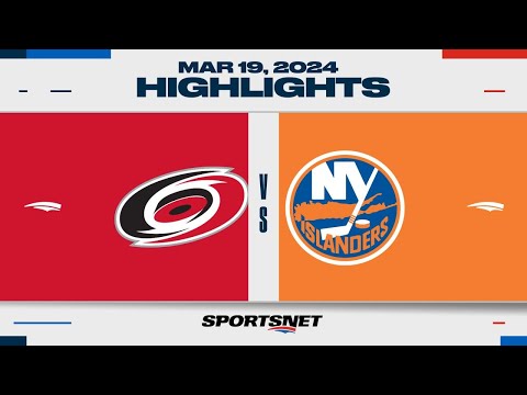 NHL Highlights | Hurricanes vs. Islanders - March 19, 2024