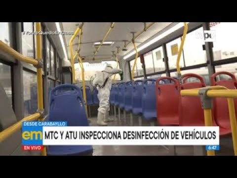 MTC y ATU inspeccionan desinfección de vehículos de transporte público