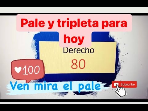 NUMEROS DE SUERTE PARA HOY LUNES  04/042021. PALE 100x100 a ganar