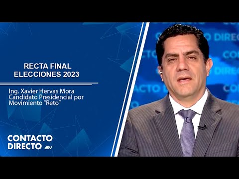 Xavier Hervas, candidato presidencial con el Movimiento Reto, habla de sus propuestas | Ecuavisa