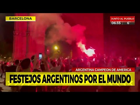 Copa América: festejos argentinos por el mundo