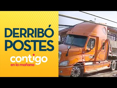 AUNQUE NO LO CREA: Camión derribó 14 postes en San Joaquín - Contigo en la Mañana