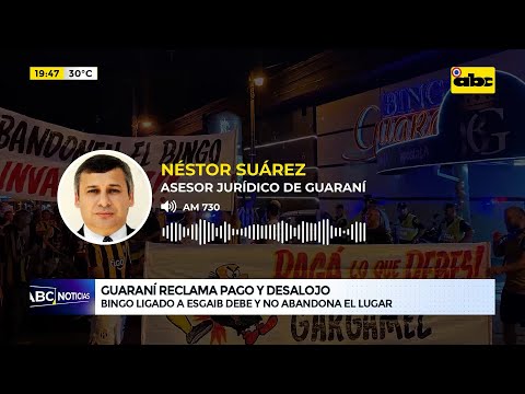 Según abogado, el bingo ligado a Yamil Esgaib debe más de G. 4.000 millones al club Guaraní