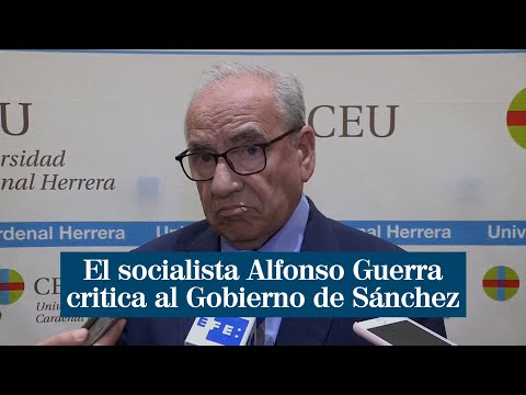El socialista Alfonso Guerra asegura que no tiene relación con Sánchez y critica al Gobierno