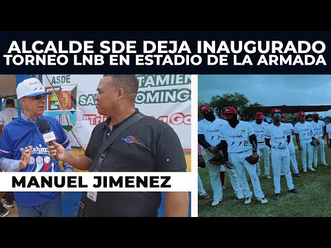 El alcalde de SDE Manuel Jiménez recibe reconocimiento Equipo de baseball  Los Trinitarios (LNB)