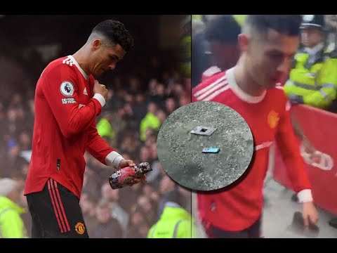 Cristiano Ronaldo estalla contra hincha y le rompe celular contra el piso