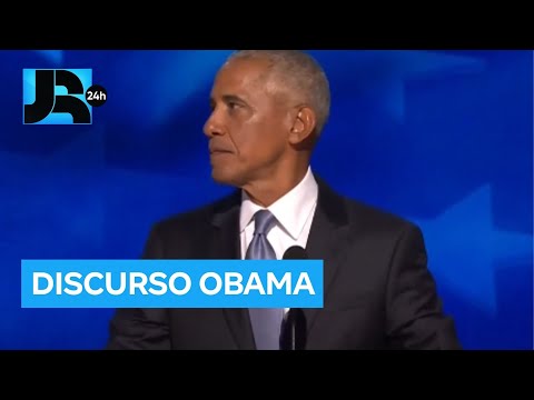 Barack Obama discursa na Convenção Nacional Democrata em apoio a Kamala Harris