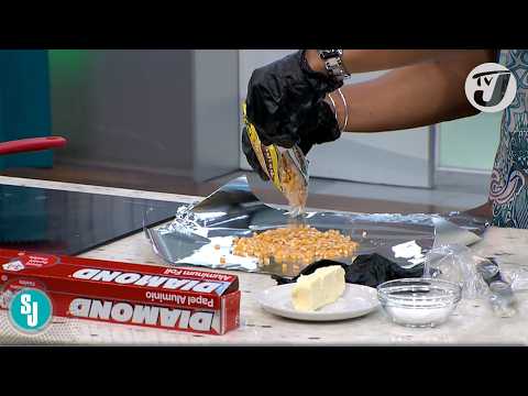 Foil Paper Popcorn Stovetop Challenge | TVJ Smile Jamaica