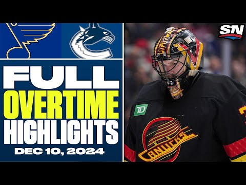 St. Louis Blues at Vancouver Canucks | FULL Overtime Highlights - December 10, 2024
