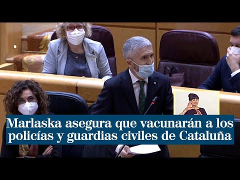 Marlaska asegura que vacunarán a los policías y guardias civiles destinados en Cataluña