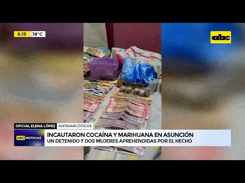 Incautaron cocaína y marihuana en Asunción