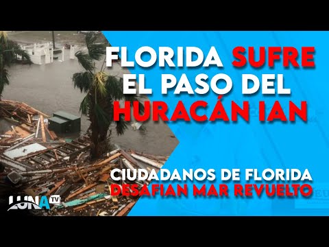 Huracán Ian impacta a Florida   Ciudadano desafían las playas revueltas