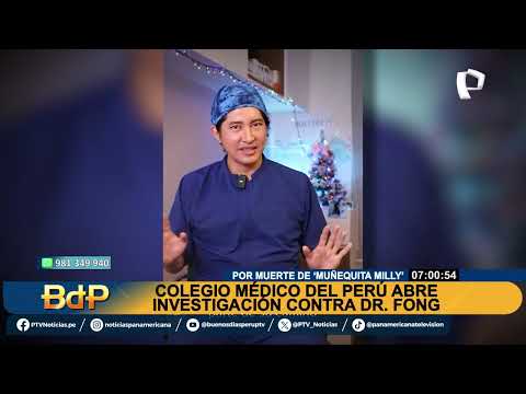 Muñequita ‘Milly’: colegio médico iniciará investigaciones contra Dr. Fong tras muerte de cantante